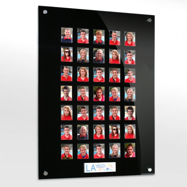 Staff Photo Boards Get Acrylic Photo Frames