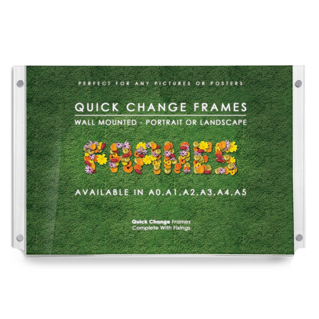 Quick Change Wall Mounted Acrylic Frames Get Acrylic Photo Frames
